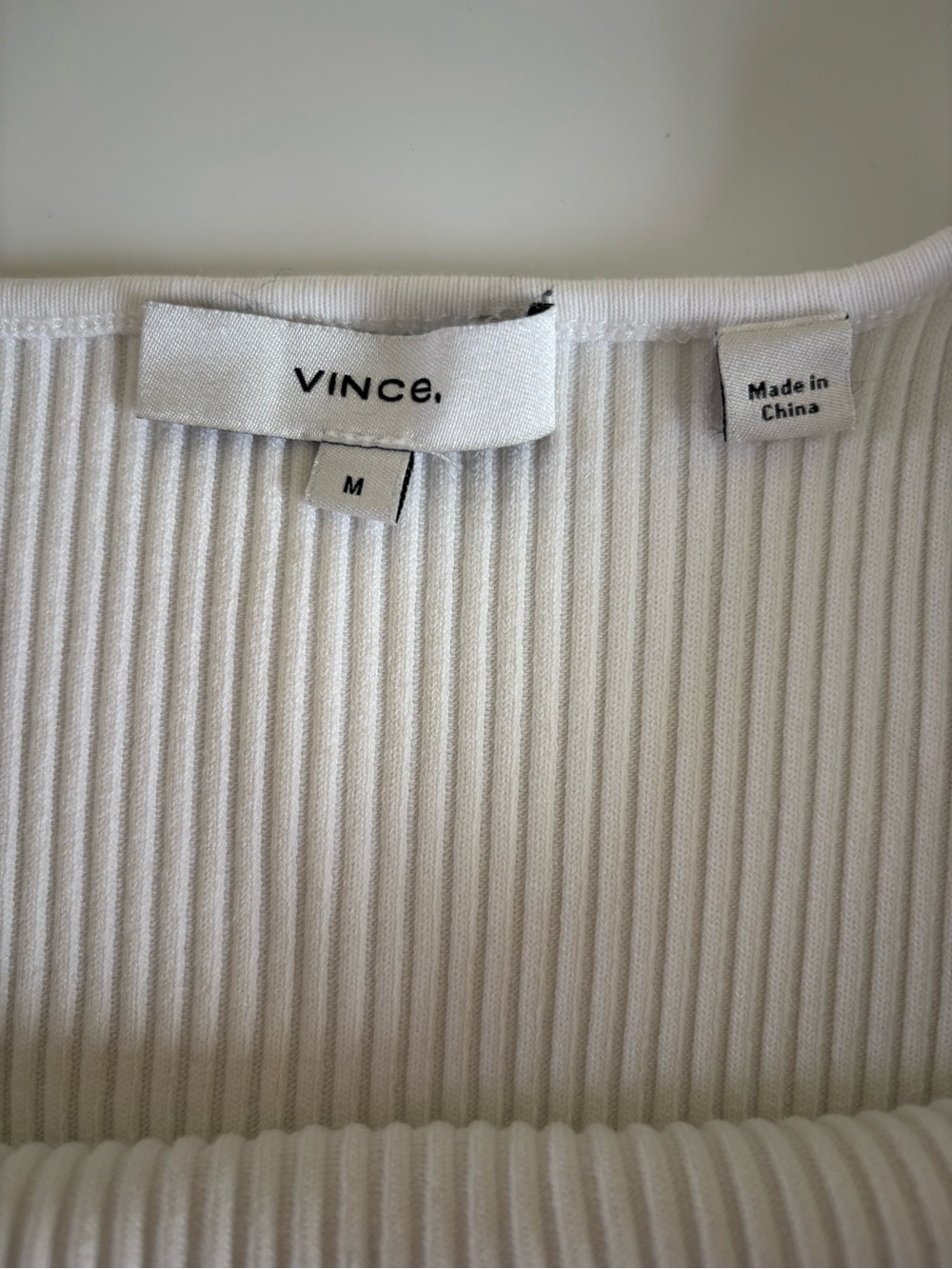 Vince White Square-Neck Ribbed Tank - Picture 5 of 7